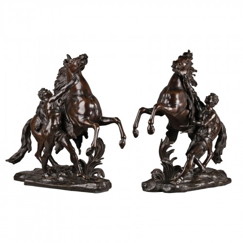 Pair of bronze groups first third 19th century