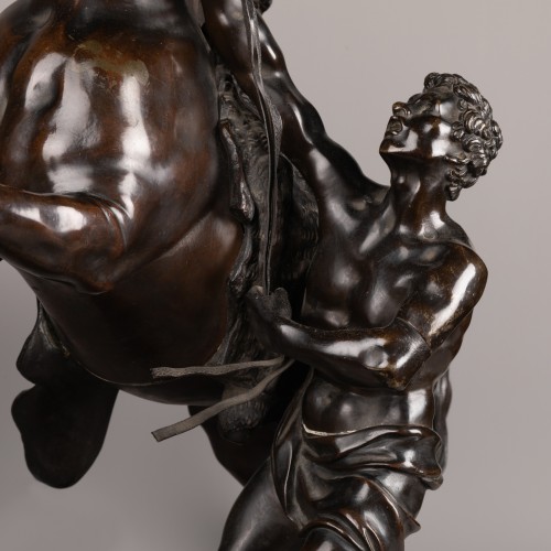 Paire de groupes en bronze premier tiers du XIXe siècle - Restauration - Charles X