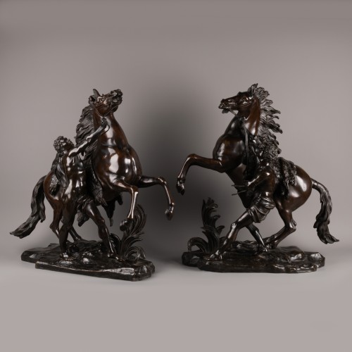 Antiquités - Paire de groupes en bronze premier tiers du XIXe siècle