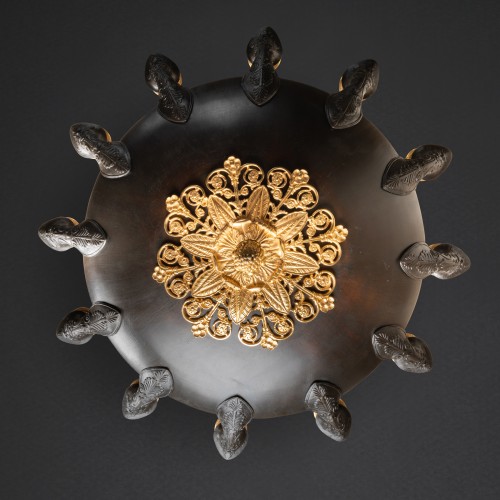 19th century - Bronze chandelier 12 lights Empire period circa 1800