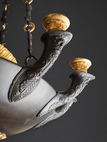 Bronze chandelier 12 lights Empire period circa 1800 - Empire
