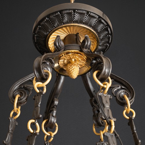 Antiquités - Bronze chandelier 12 lights Empire period circa 1800