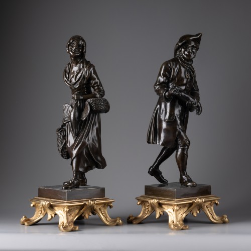 Louis XV - pair of 18th century Bronze figures