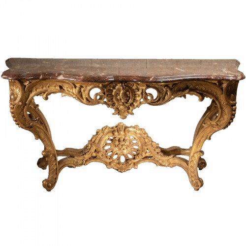 Grande console époque Louis XV milieu du XVIIIe siècle