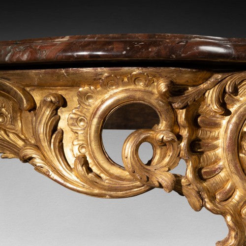 Louis XV - Grande console époque Louis XV milieu du XVIIIe siècle