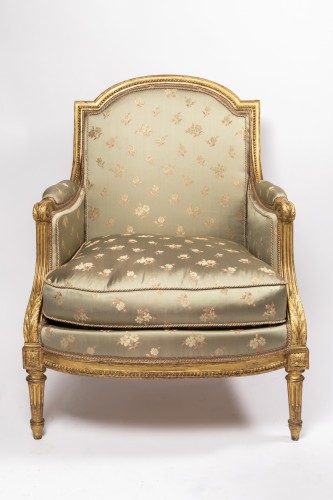 Paire de bergères époque Louis XVI estampillées SENE - Sièges Style Louis XVI