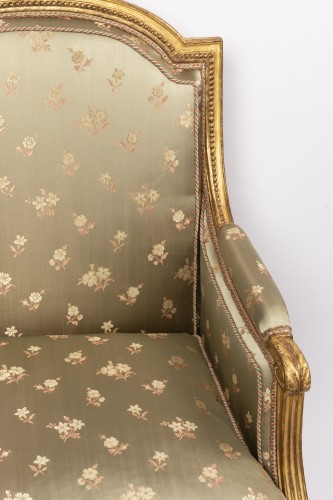 Paire de bergères époque Louis XVI estampillées SENE - Laurent Chalvignac