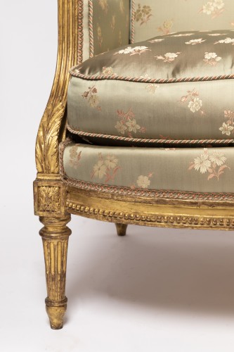 Louis XVI - Paire de bergères époque Louis XVI estampillées SENE