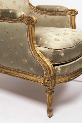 Antiquités - Paire de bergères époque Louis XVI estampillées SENE