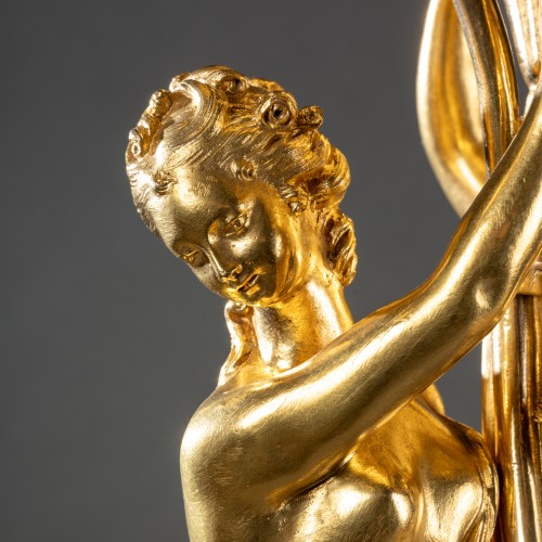 Paire de grands candélabres à trois lumières fin du XVIIIe siècle - Laurent Chalvignac