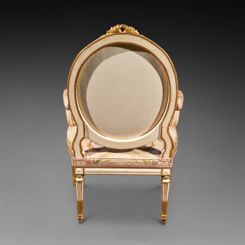 Louis XVI - Suite de quatre fauteuils époque Louis XVI estampillés de DELAISEMENT
