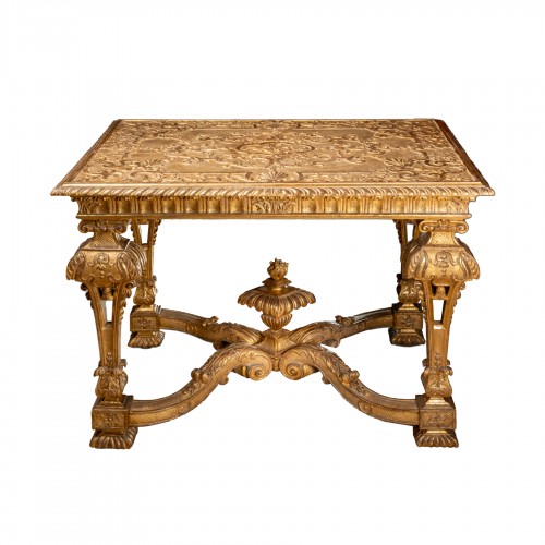 Gilded wood table late 17th century