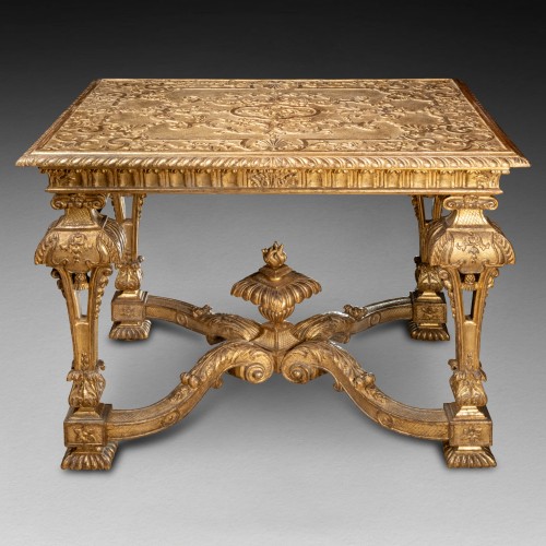 Furniture  - Gilded wood table late 17th century