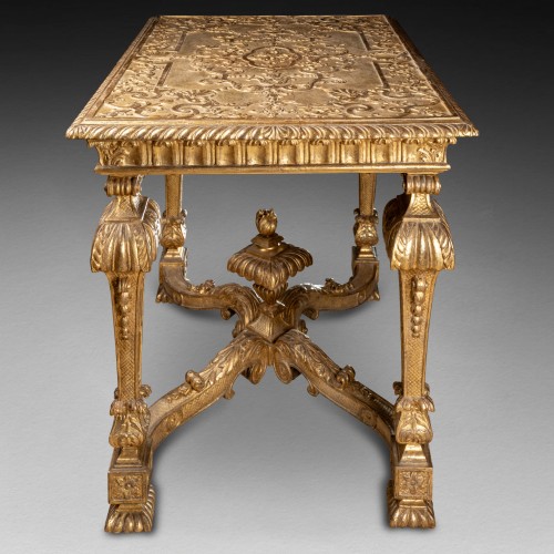 Gilded wood table late 17th century - 