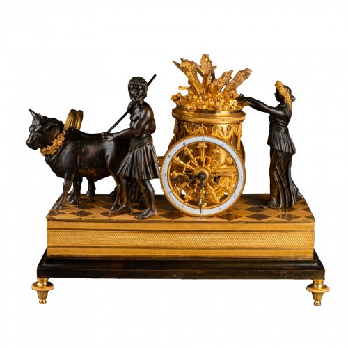 Pendule au char de Cérès circa 1800