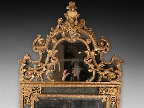 Antiquités - Miroir fin époque Louis XIV début de l'époque Régence