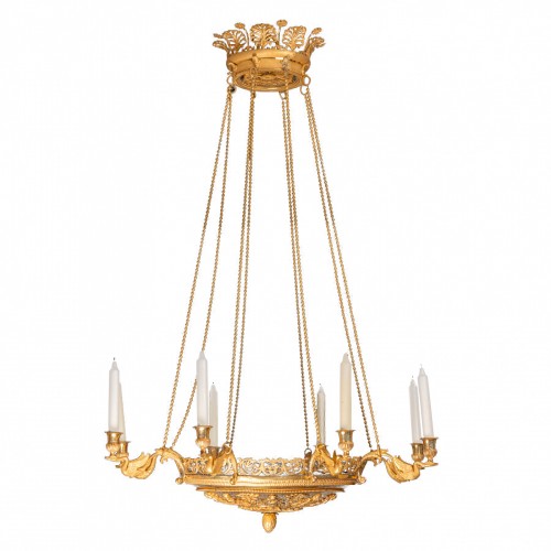 Gilded bronze chandelier circa 1800