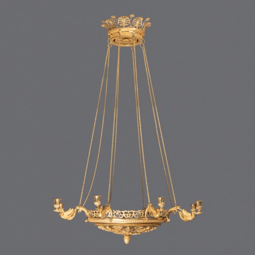 Lustre en bronze doré circa 1800 - Laurent Chalvignac