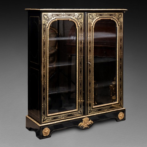 Boulle book case Louis XIV period early 18th century - Furniture Style Louis XIV