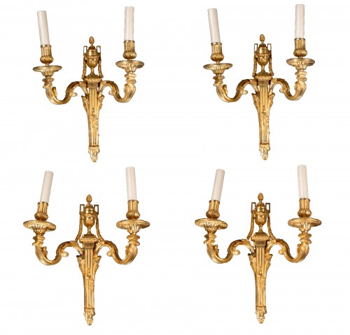 Set of four sconces louis XVI period late 18th century