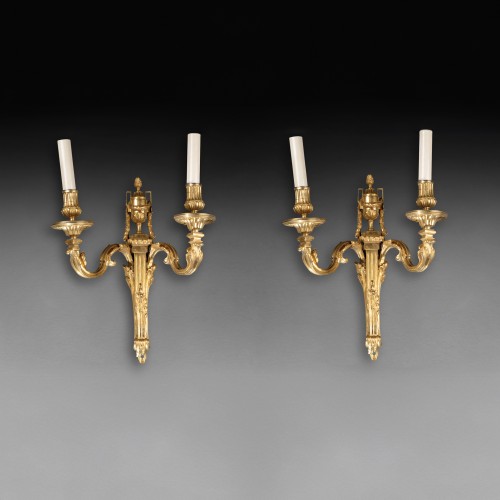 Set of four sconces louis XVI period late 18th century - Lighting Style Louis XVI