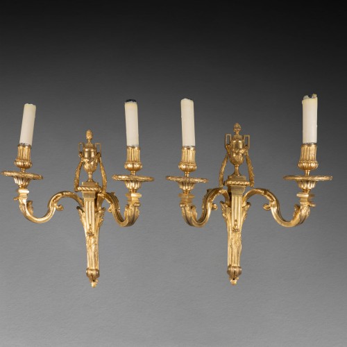 Luminaires Appliques - Suite de quatre appliques époque Louis XVI