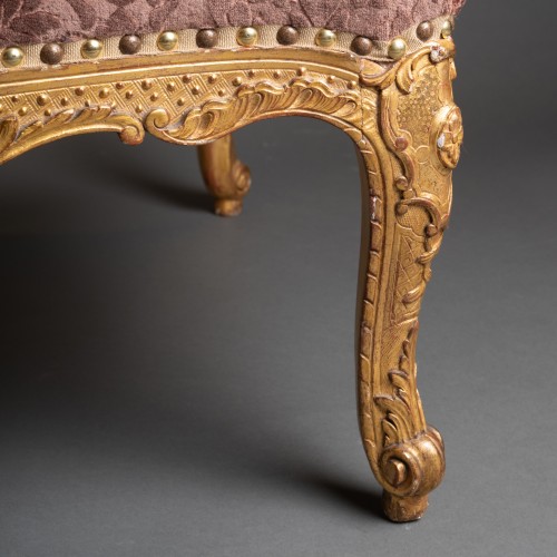 French Regence - Pair of large Régence armchairs, 18th century