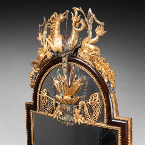 XVIIIe siècle - Miroir deuxième moitié du XVIIIe siècle "allégorie de l'eau"