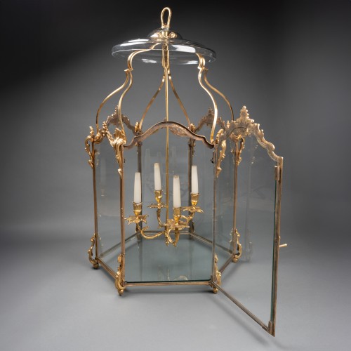 Four lights lantern Louis XV period mid 18th century - Lighting Style Louis XV