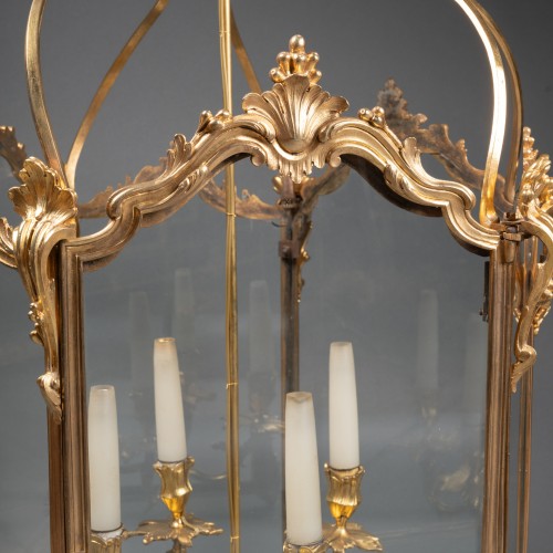 Luminaires Lustre - Lanterne à quatre lumières d'époque Louis XV milieu du XVIIIe siècle