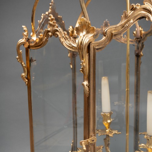 Lanterne à quatre lumières d'époque Louis XV milieu du XVIIIe siècle - Laurent Chalvignac