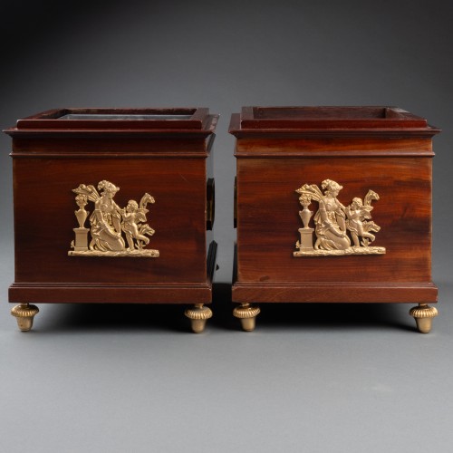 Pair of flower boxes Empire period early 19th century - 