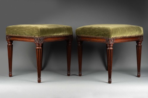 Pair of Louis XVI Stools - Seating Style Louis XVI