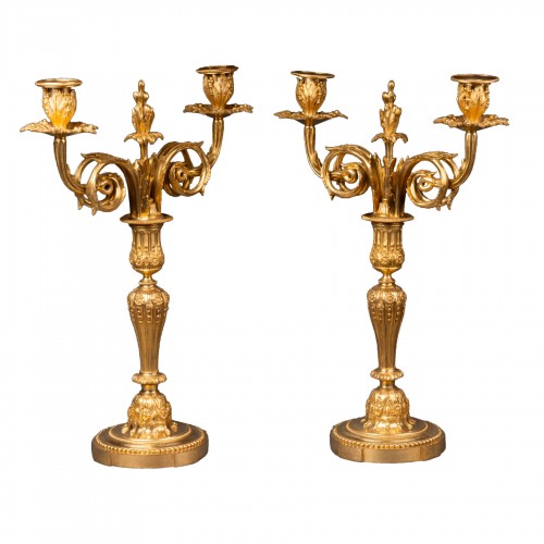 Paire de flambeaux époque Louis XVI