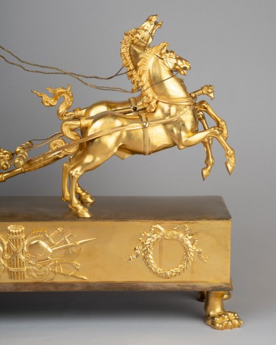 Pendule au bige époque Empire début XIX ème siècle - Empire