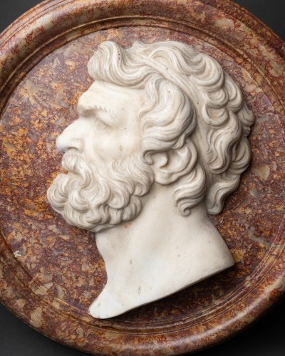 Antiquités - Pair of marble profiles circa 1800