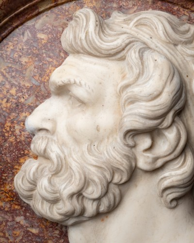 Antiquités - Pair of marble profiles circa 1800