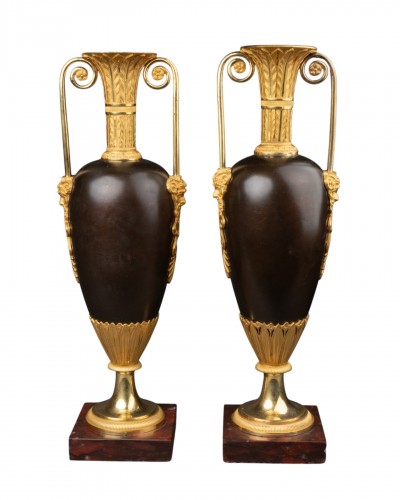 Pair of spindle vases pair Empire period circa 1800