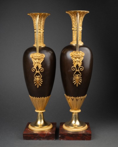 Antiquités - Pair of spindle vases pair Empire period circa 1800