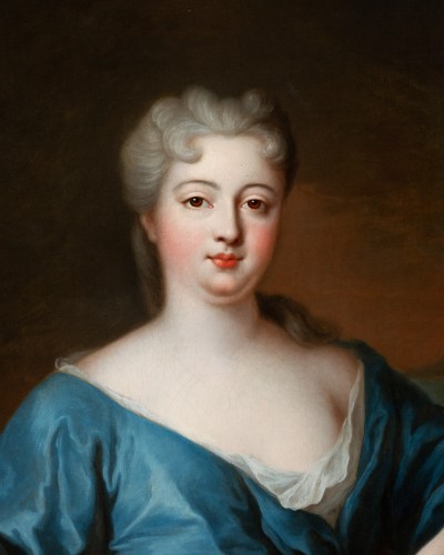 Portrait Ecole Française début de l'époque Louis XV - Tableaux et dessins Style Louis XV