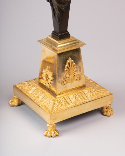 19th century - Four lights candlesticks pair Consulat period circa 1800