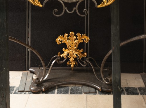 Furniture  - Big two feet wrought iron console Régence period early 18th century