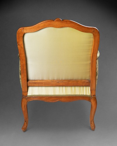 Louis XV - Bergeres pair Louis 15 period stamped Pierre GILLIER