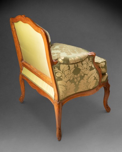 Antiquités - Bergeres pair Louis 15 period stamped Pierre GILLIER