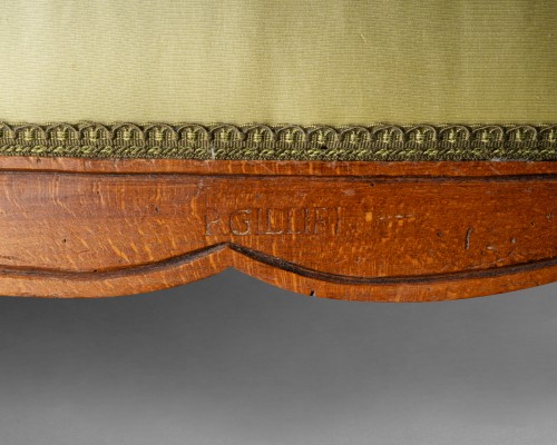 Antiquités - Bergeres pair Louis 15 period stamped Pierre GILLIER