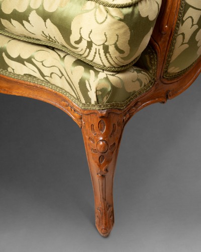 Antiquités - Bergeres pair Louis 15 period stamped Pierre GILLIER