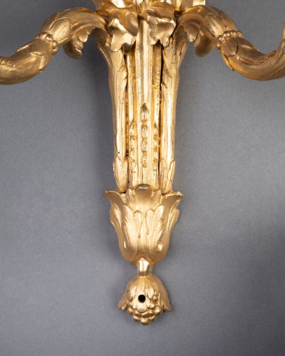 Luminaires Appliques - Paire d'appliques en bronze doré époque Louis XVI