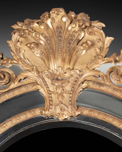 Pare closes mirror Régence period first half 18th century - Mirrors, Trumeau Style French Regence