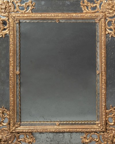 Pare closes mirror Louis XIV period early 18th century - Mirrors, Trumeau Style Louis XIV