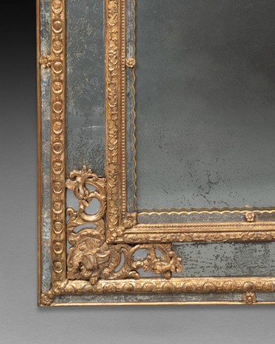 18th century - Pare closes mirror Louis XIV period early 18th century